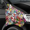 Auto-Dress Stickerbomb pellicola auto con tecnica canali d'aria per 3D Car-Wrapping (50 x 150 cm, Design: Mini-Mix, Colore: Multicolore, Finitura: Lucida)