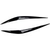 YFQAZXSW Copri-palpebra for fari anteriori for BMW Serie 1 F20 F21 116i 118i 120i 125i M135i M140i 2015-2019 Accessori for illuminazione protettiva(1 Pair Glossy Black)