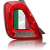 Finest Folia - Set di 2 adesivi per luci posteriori, per area media dei fanali posteriori, sinistra e destra, adesivi decorativi per auto, accessori auto autoadesivi, R172 (Italia)