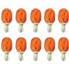 CARALL 10 Pezzi Lampadine Alogene T20 WY21W 7440 12V 21W Arancione, Ricambi Lampade 12V Per Auto e Moto