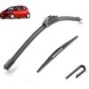 Autozonea Spazzole tergicristallo per auto compatibili con Toyota Aygo Peugeot 107 Citroen C1 MK1 2005 2006 2007 2008 2009 2010 lunotto anteriore posteriore