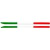 4R Quattroerre.it Stripes Strisce Adesive 3D Tricolore Italia Sagomate per Specchietti Alfa Stelvio
