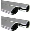 Generico Set 4 Paracolpi Striscia Profilo Portiera Auto Tuning Cromato 88cm 68cm