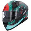BI ESSE Casco da moto integrale in fibra di carbonio con visiera parasole Casco da moto per uomini e donne Casco da equitazione alla moda, casco da moto off-road per adolescenti (VERDE OPACO, M)