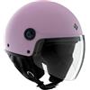 Tucano Urbano EL'JETTIN 6.0 Casco Demi Jet Unisex - Moto e Scooter in Policarbonato, Small Fit, Calotta XS-M e L-XXL, Estate/Inverno, Omologato ECE 22.06, Lavanda Opaco, Tg. S