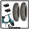 GSC RICAMBI SRL KIT DUE PNEUMATICO PNEUMATICI COPERTONE COPERTONI GOMMA GOMME COPERTURE PER VESPA 50 N - L - R CON FARO TONDO CON CAMERE D'ARIA.