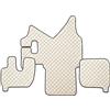 F-CORE Tappetini copricofani camion compatibile per IVECO STRALIS 01.02-12.12 MANUAL ACTIVE SPACE CHAMPAGNE