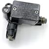 AKPOUYC Pompa freno posteriore moto Corpo pompa freno idraulico sinistro Leva pompa frizione posteriore universale adatta per moto Dirt Pit Bike ATV Quad Freno Frizione Cilindro Principale