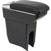 OYHCM Bracciolo Centrale per Dacia Spring/Spring Electric/Renault K-ZE, Doppio Scomparto, Pelle Nera, Facile da Installare, Accessorio Auto Personalizzato