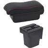 aejghfwjh Bracciolo Auto Per Ford Per Focus Per C-Max 2005 2006 2007 2008 2009 2010 2011 Bracciolo Auto Bracciolo Centrale Console Doppio Strato Bracciolo Console Centrale(B2 Red Line)