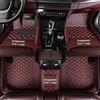 Maidao Tappetini Auto Personalizzati per Volkswagen Golf Polo Touran Touareg Sharan Scirocco Phaeton Caddy Arteon,Impermeabile Antiscivolo in Pelle PU Caffè