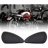 IDPOLHYGF Accessori moto Moto Nero Adesivo Serbatoio Benzina Gas Oil Serbatoio Pad Serbatoio Gas Laterale Ginocchiera Vintage Compatibile con Harley Cafe Racer Classic