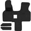 Alpha-Tex Produktions- und Handels GmbH Tappetini adatti per VW T4 Tipo 70, 7D Schaltgetriebe 2-Sitzer (Costruzione 1990-2003), Hit antracite | 1 pz.+ 2 tappetini | Bordo rosso