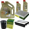 Diederichs Set di filtri, 7 litri, olio motore EDGE Titanium FST 5W-30 LL MANN-FILTER filtro abitacolo filtro aria filtro olio