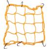 GOOFIT Corde Elastiche con Ganci Ragno Moto Rete Portaoggetti sostituzione per Auto Bagagliaio sostituzione per Coprire Appendere Casco ATV Biciclette 30 x 30 cm (Giallo)