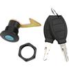 Klanata Kit Serratura Chiave Universale per Moto, Set Serrature per Baule Posteriore in Alluminio e Plastica per Scooter Elettrici, Lucchetto per Coda per la Sicurezza del (Gancio C)