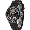 Haonb Orologi Uomo,Orologio Meccanico Automatico Vuoto A Cavità In Gel Di Silice Quadrante Nero Con Cerchio Nero