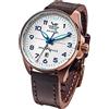 Vostok Europe Orologio analogico automatico da uomo con cinturino in pelle YN55-325B664, marrone, cinghia