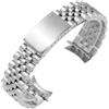 BrightBulb Cinturino da Polso in Acciaio Inossidabile 13/17/18/19/20/21/22 mm Cinturino in Metallo per Rolex Datejust Day Date Oyster-D'argento 20 mm