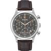 Bulova Orologio Analogico al Quarzo Uomo con Cinturino in Pelle 96B356