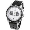 YEMA Rallygraf Panda Acciaio Ibrido Meccanico Quarzo Pelle Bianco Orologio Uomo