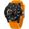 BIEWO Orologio da polso da uomo, militare, digitale, analogico, al quarzo, impermeabile, sportivo, multifunzionale