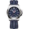 Victorinox I.N.O.X. V - Swiss Made analogico al quarzo in acciaio inox/gomma 241770, Blu, Bracciale