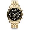 Michael Kors - Orologio cronografo da uomo LEXINGTON con cinturino in acciaio inossidabile dorato MK8286