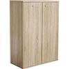 Cosma Mobiletto basso multiuso contenitore arredo interno con 2 ante battenti e 3 ripiani interni di colore Quercia chiaro mod. River