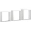 MODULARREDO | INCUBO SLIM Set di 3 Mensole da Muro, Cubi Arredo, Mensole Cubo, Cubi da Parete, 30x30x10cm 27x27x10cm e 24x24x10cm, Rovere Sbiancato - Made in Italy