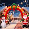 ZXSWONLY Arco di Natale gonfiabile da 11,8 piedi, Babbo Natale gonfiabile e pupazzo di neve, decorazione esterna con luci LED integrate per feste di Natale, aree interne ed esterne, prato e decorazioni