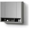 Livinity Specchio contenitore bagno Temo, Grigio/antracite, 80 x 72 cm