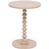 ATMOSPHERA CREATEUR D'INTERIEUR Atmosphera - Tavolino rotondo Alix, Nocciola - H 50 x P 38 cm, Gambe in pino tornito - Per soggiorno, camera da letto, tavolino d'appoggio