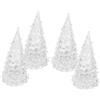 Beatifufu 4 Pezzi Alberelli di Natale LED da Tavolo Mini Alberi Natalizi con Luci Colorate per Decorazioni Interni Luci Natalizie per Casa Ufficio e Camerette Lumini Natalizi Stilizzati e