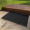 Carpido Zerbino nero in gomma - zerbino antiscivolo 60 x 80 cm - resistente zerbino esterno in gomma