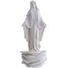 SHALOM - Acquasantiera Madonna Immacolata, in Resina Bianca. Altezza 15 Cm