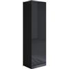 MB Muebles Bonitos, Armadio Pensile Luke V4, Melamina, Finitura Lucida, Nero, 40x165x29cm