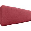 DHOME Testiera Imbottita Liscia Arrotondata in Tessuto Aqualine per Parete Acustica Testate Letto Fonoassorbenti Camera da Letto (Rosso, 160cm)