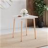 Vida Designs Batley Tavolo da pranzo quadrato con gambe in legno massello di faggio, moderna sala da pranzo (bianco, 2 posti)