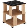 Vicco Tavolino Velito, Rovere Goldkraft/nero, 50 x 50 cm