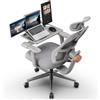 Newtral MAGICH003 Sedia Ufficio Ergonomica, Sedia Scrivania Poltrona Ergonomica con Braccioli Regolabile, Ergonomic Office Chair Oscillazione a 96-126° (MAGICH003 con Tavola staccabile, Grigio)
