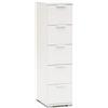 milani home MilaniHome.it - cassettiera 5 cassetti per Soggiorno Cucina Bagno Fatto in Italia cm 27x38x103 HDI coloreBianco