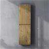 doporro Armadio Colonna Bagno 35x20x120cm, Mobile Bagno Alto Multiuso con 2 Ante e 4 Vani, Marrone chiaro, Verona