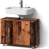 Livinity Mobile sottolavabo per bagno Eisak, Rovere rustico, 80 x 60 cm con 2 cassetti