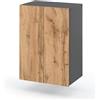 MRBLS_HOME MRBLS Armadietto da bagno (grigio opaco -Wotan) - Pensile per bagno - Armadio da bagno - 40 x 60 x 25 cm (L x A x P)