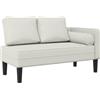 vidaXL Chaise Longue con Cuscini Crema in Velluto, divano letto, divano imbottito, seduta da soggiorno, dormeuse, seduta da salotto, divano 2 posti
