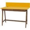 RAGABA Scrivania LUKA 110x50cm Quercia con 2 Cassetti | Base in Legno, Pannello, Gestione dei Cavi | Giallo Scopa