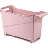 Acan Carrello in plastica multiuso con ruote 27,8 x 45 x 16,8 cm - Cestino per vari usi con ruote per spostarlo - Cestino per organizzazione e stoccaggio - Colore Rosso