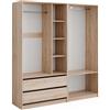 Vicco Armadio multifunzione Elmo, Sonoma, 180 x 200 cm Set di 2, per una conservazione flessibile di diversi capi di abbigliamento