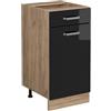 Vicco Mobiletto base per cucina R-Line, Nero lucido, 40 cm